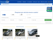 Tablet Screenshot of litoralcar.com.br